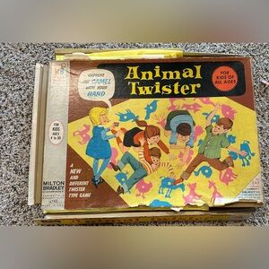 Vintage Milton Bradley Animal Twister Game - 1960’s